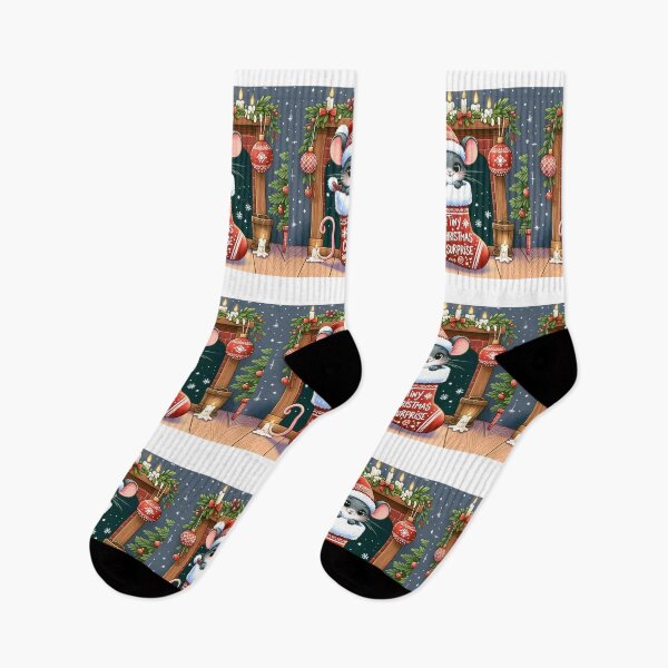 Item preview, Mouse's Festive Stocking Peek designed and sold by KNAA.