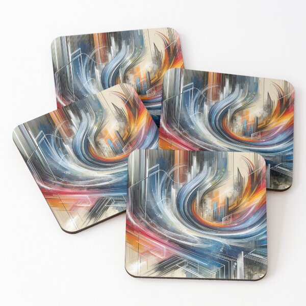 Item preview, Artistic Synergy: Digital and Traditional Fusion in High Resolution Abstract designed and sold by masquetea.