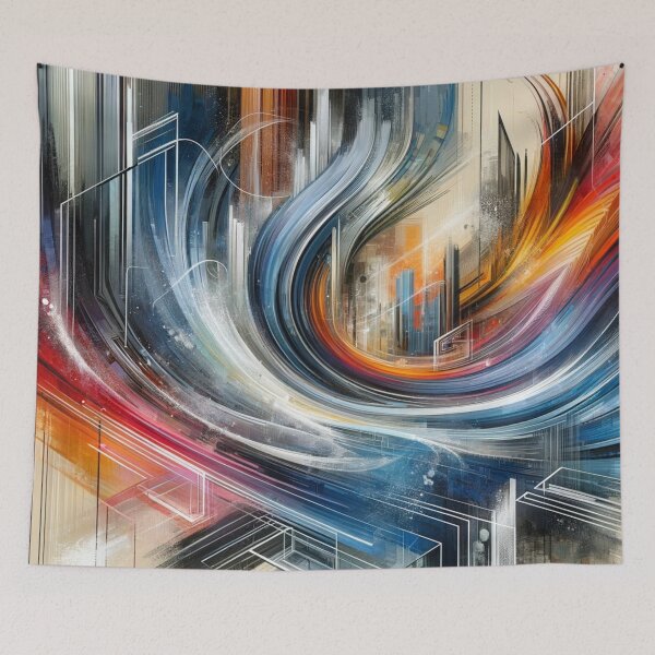 Item preview, Artistic Synergy: Digital and Traditional Fusion in High Resolution Abstract designed and sold by masquetea.