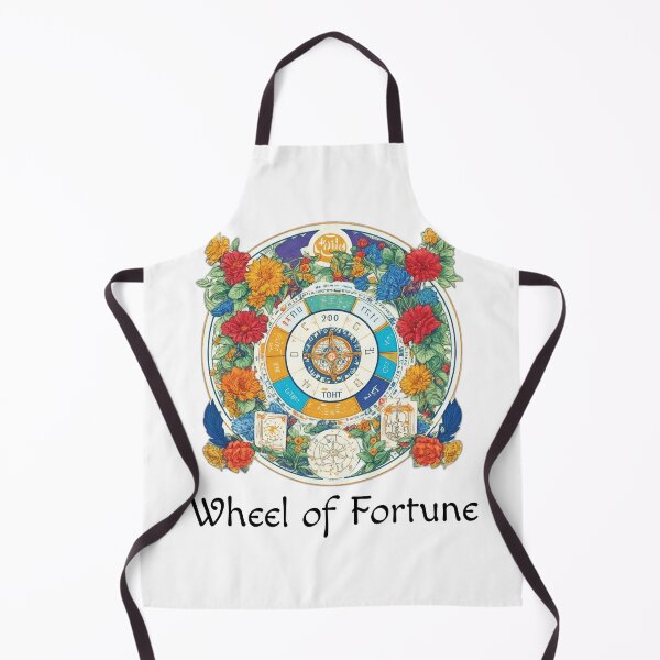 Item preview, Major Arcana Wheel of Fortune and Flowers - Good Luck Symbol designed and sold by Pixel Waite.