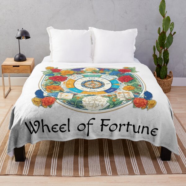 Item preview, Major Arcana Wheel of Fortune and Flowers - Good Luck Symbol designed and sold by Pixel Waite.