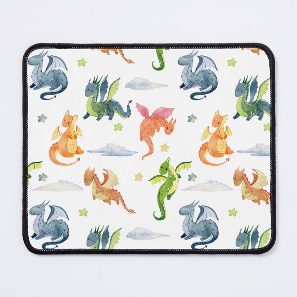 Artikelvorschau, Watercolor pattern with dragons. entworfen und verkauft von tapilipa.