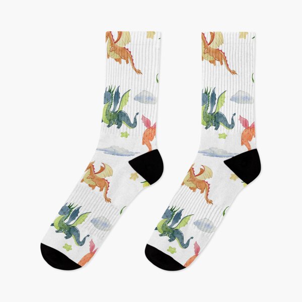 Artikelvorschau, Watercolor pattern with dragons.  entworfen und verkauft von tapilipa.