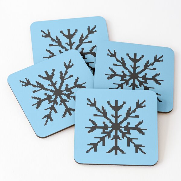 Item preview, Black snowflake pixel art designed and sold by Xatutik.art.