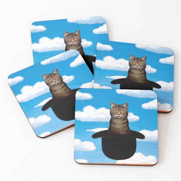 Item preview, René Magritte cat in hat Art Exhibition Poster, Vintage Art, Abstract Poster designed and sold by Amy-Hamilton.