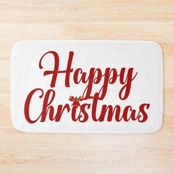 Item preview, Happy Christmas in Red with a Bow and Holly designed and sold by Amanda Lucas.