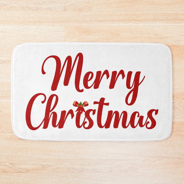 Item preview, Merry Christmas in Red with a Bow and Holly designed and sold by Amanda Lucas.