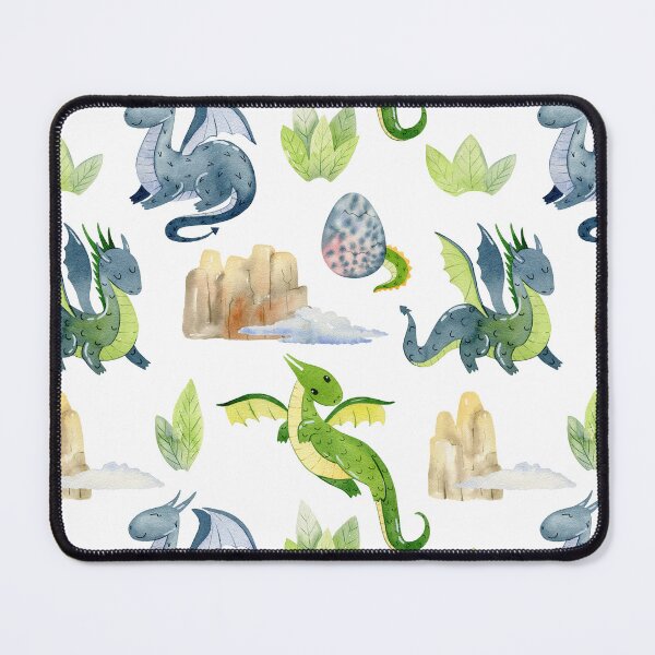 Artikelvorschau, Watercolor pattern with dragons. entworfen und verkauft von tapilipa.