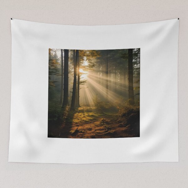 Item preview, Autumn Hike in a Foggy Forest designed and sold by Shirtastically.