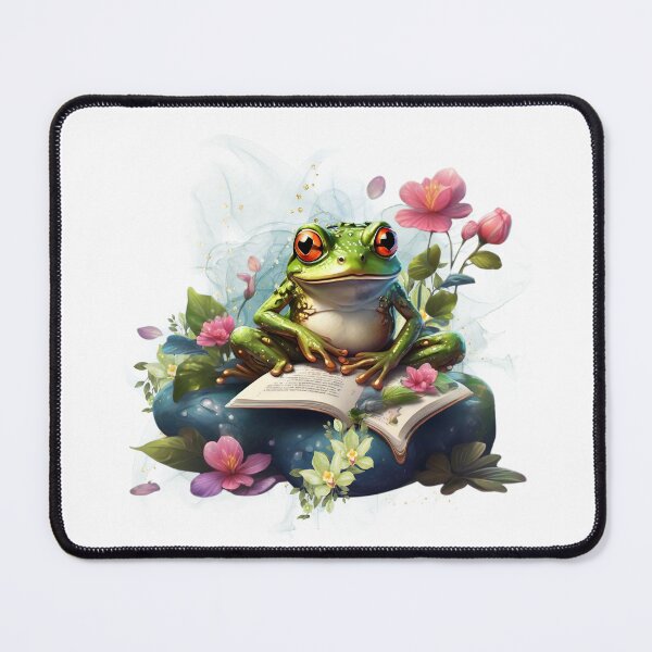 Item preview, Serene Frog Reading Oasis - Whimsical Art designed and sold by Frogs All Mighty  & Friends.