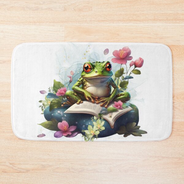 Item preview, Serene Frog Reading Oasis - Whimsical Art designed and sold by Frogs All Mighty  & Friends.