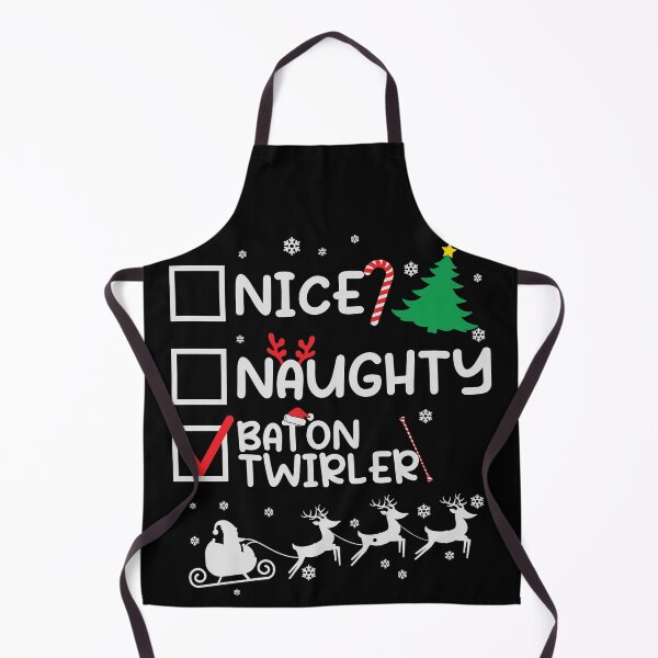 Item preview, Baton Twirler Naughty Nice Majorette Christmas list designed and sold by ciken007.