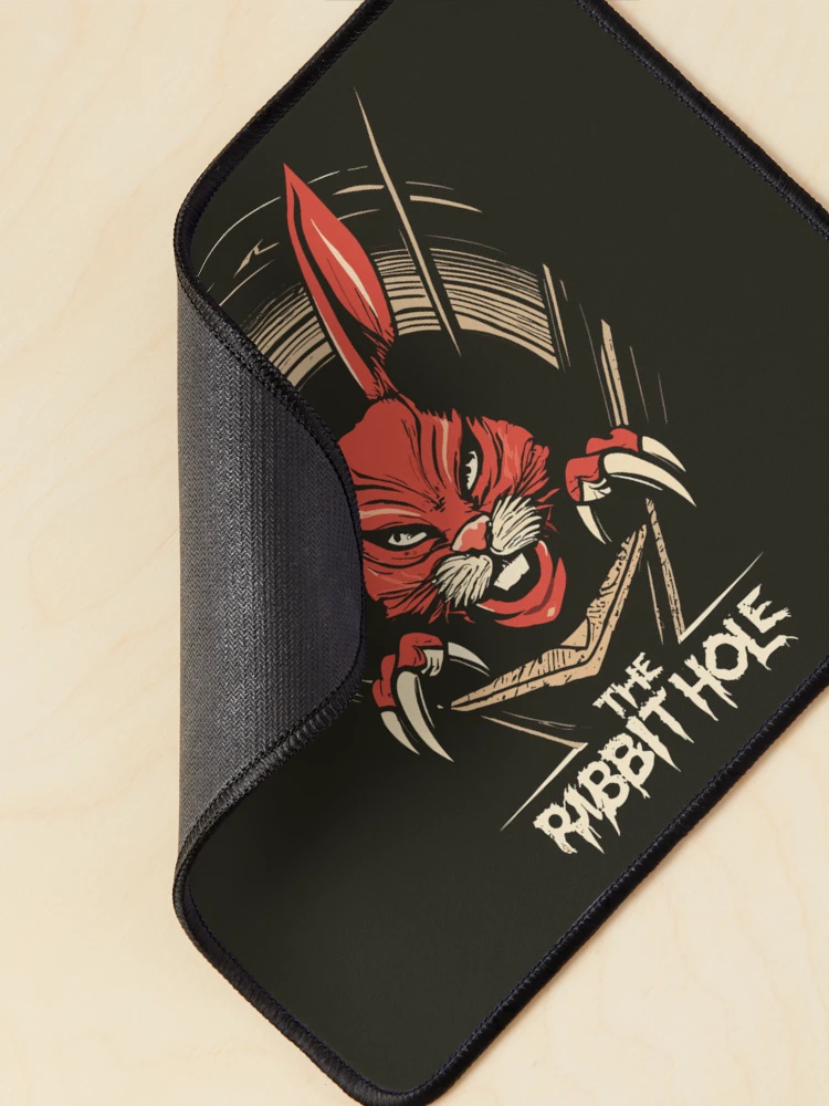 Thumbnail 2 of 5, Mouse Pad, The Rabbit Hole - Evil Rabbit designed and sold by Sketch-Shack.