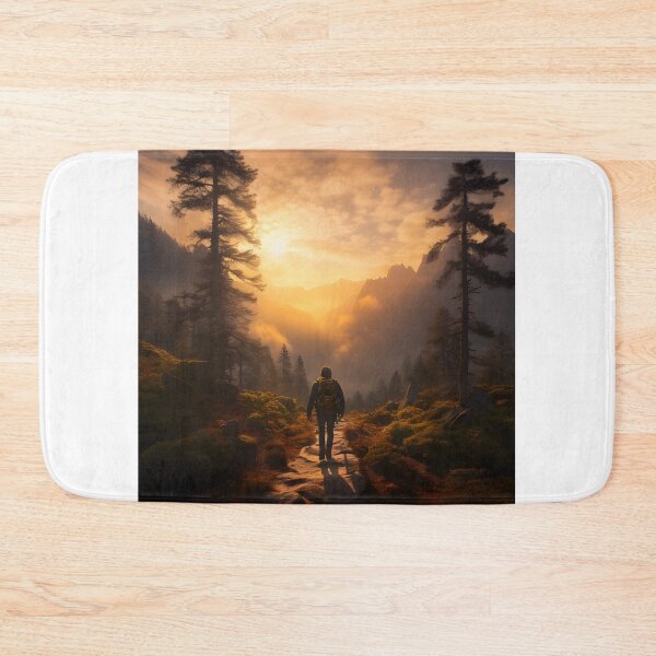 Item preview, Hiking in Solitude: A Journey Through the Misty Forest designed and sold by Shirtastically.