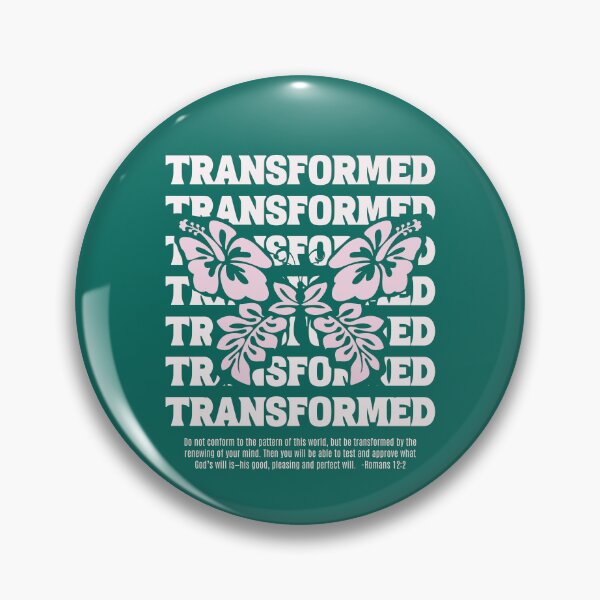 Item preview, Be Transformed Butterfly,Romans 12 2,pink Bible Verse designed and sold by WeBearFruit.