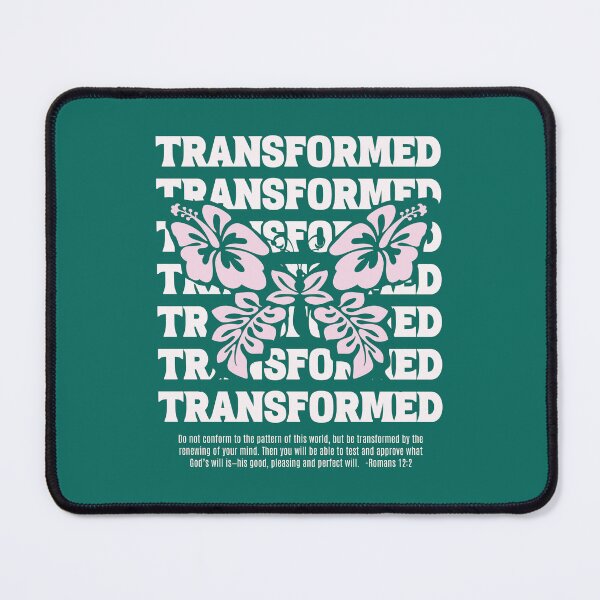 Item preview, Be Transformed Butterfly,Romans 12 2,pink Bible Verse designed and sold by WeBearFruit.
