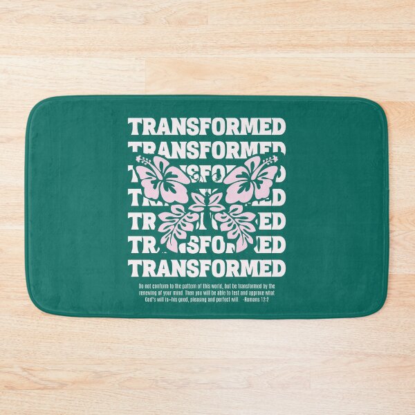 Item preview, Be Transformed Butterfly,Romans 12 2,pink Bible Verse designed and sold by WeBearFruit.