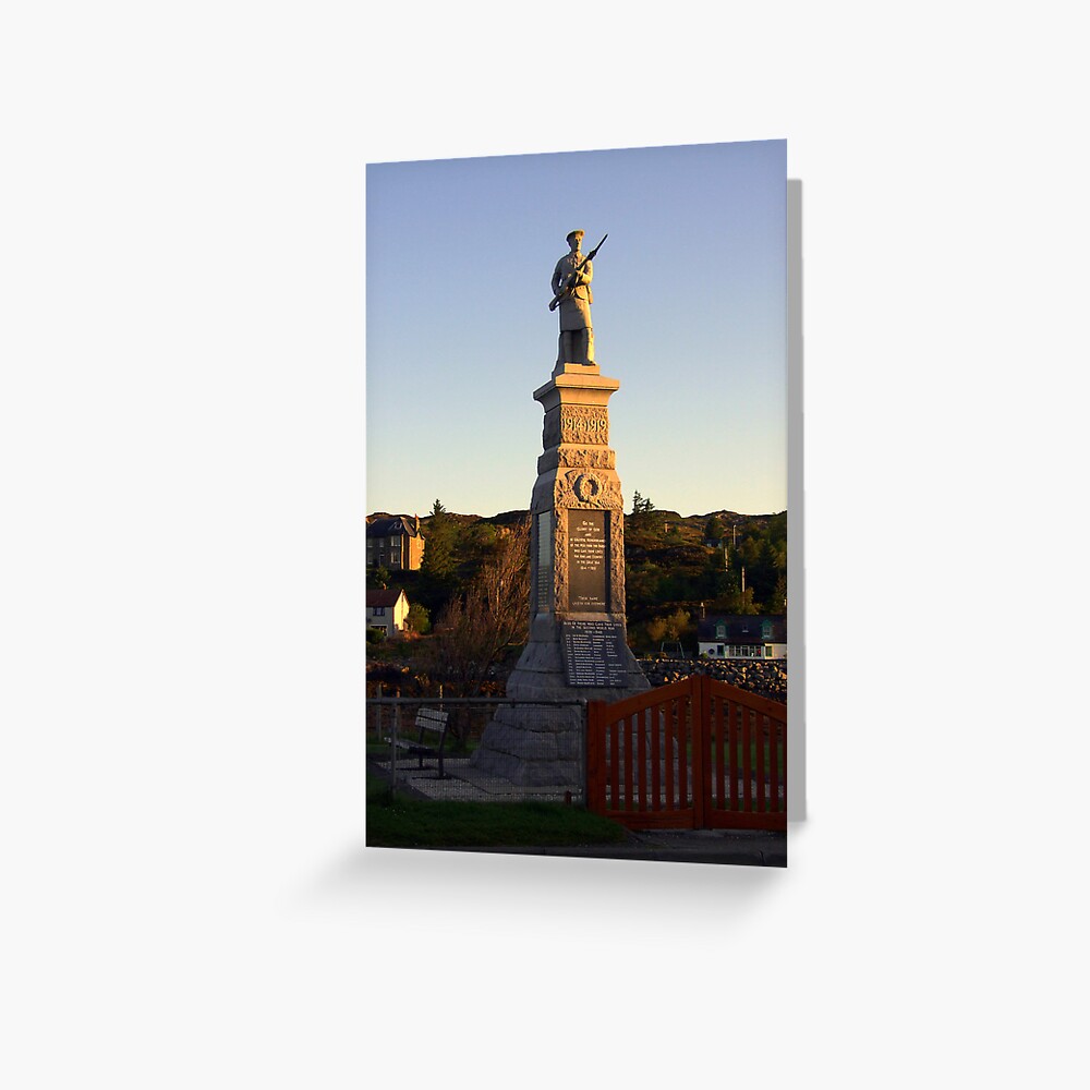 War Memorial Lochinver Sutherland Greeting Card
