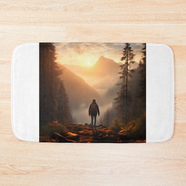 Item preview, Hiking in Solitude: A Journey Through the Misty Forest designed and sold by Shirtastically.