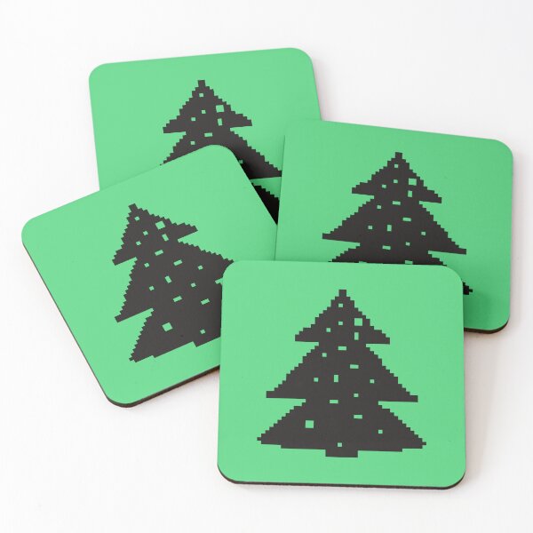 Item preview, Christmas tree silhouette pixel art designed and sold by Xatutik.art.