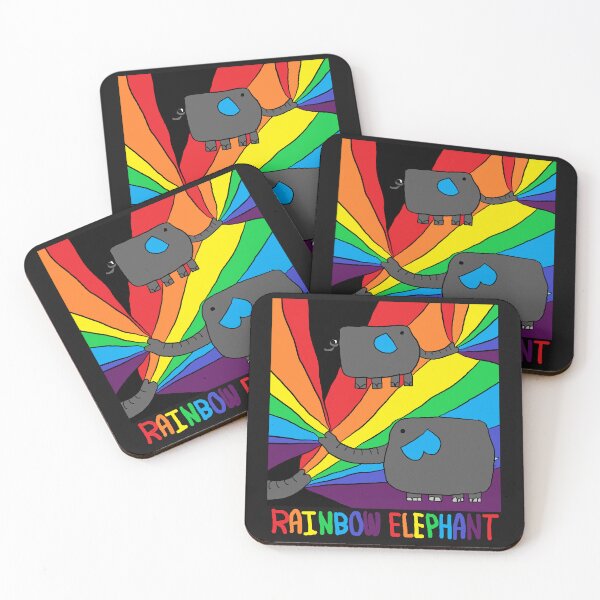 Item preview, rainbow elephant, gray designed and sold by zzzozzo.