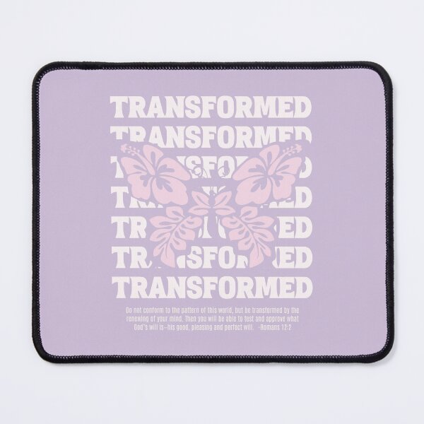 Item preview, Be Transformed Butterfly,Romans 12 2,pink Bible Verse designed and sold by WeBearFruit.