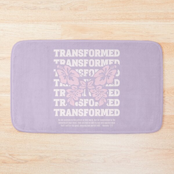 Item preview, Be Transformed Butterfly,Romans 12 2,pink Bible Verse designed and sold by WeBearFruit.