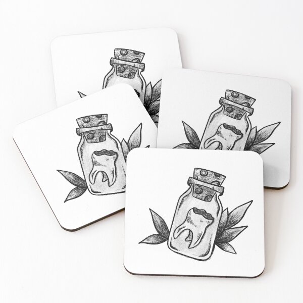 Item preview, Tooth in a bottle - vintage sketch designed and sold by guaka-molly.