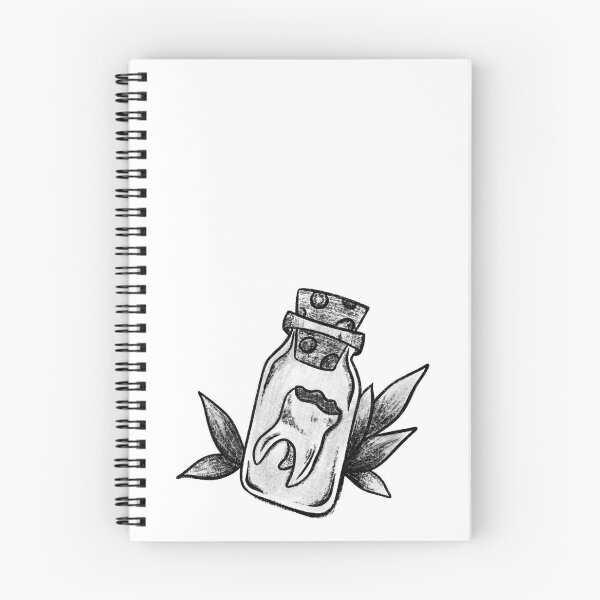 Item preview, Tooth in a bottle - vintage sketch designed and sold by guaka-molly.