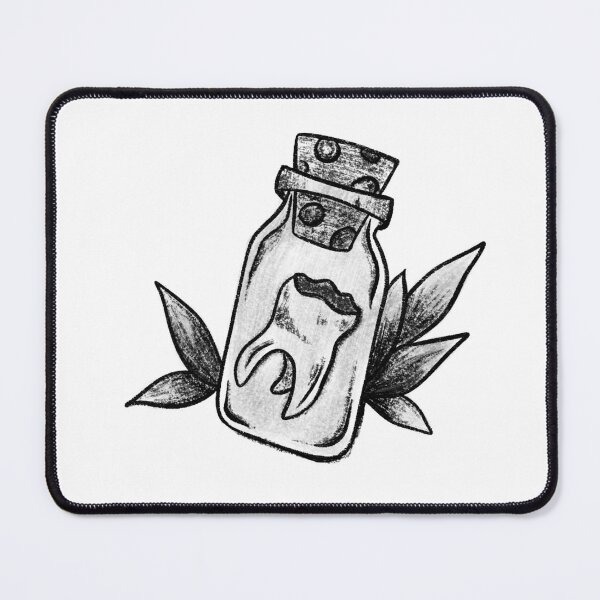 Item preview, Tooth in a bottle - vintage sketch designed and sold by guaka-molly.