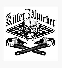 Plumber Skull and Wrenches 3.1 Photographic Print
