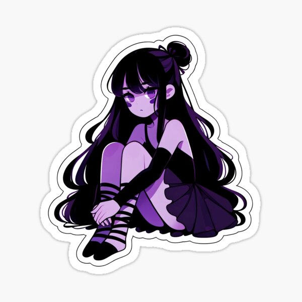 shy ballerina sitting Sticker