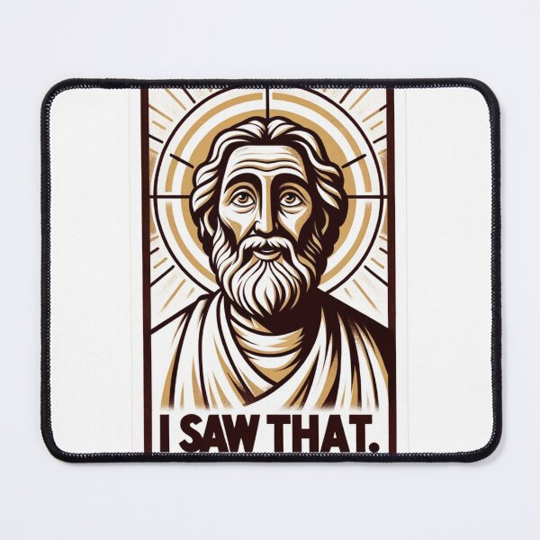 Item preview, jesus i saw that meme - stained glass design designed and sold by PrzemekWoj.