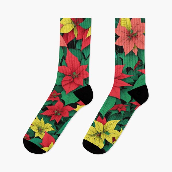 Item preview, Retro Poinsettia Pattern 1 designed and sold by xaiartist.