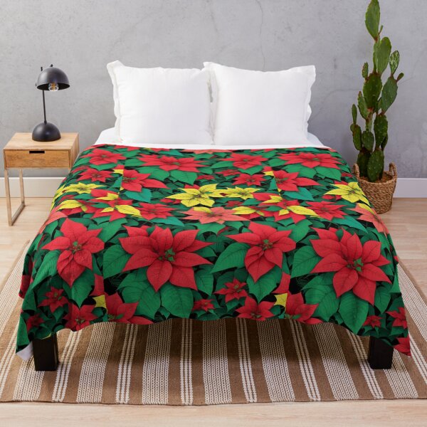 Item preview, Retro Poinsettia Pattern 1 designed and sold by xaiartist.