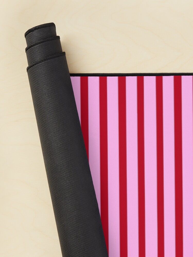 Pink and Red Stripy Pattern Mouse Pad