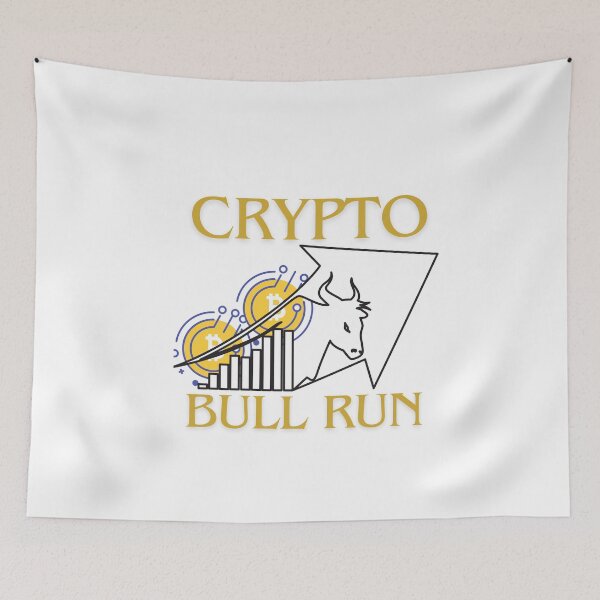 Item preview, Bullrun crypto bull bitcoin designed and sold by GalaxyGraffiti.