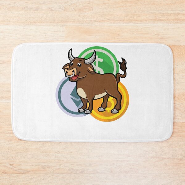 Item preview, Bullrun crypto bull bitcoin designed and sold by GalaxyGraffiti.