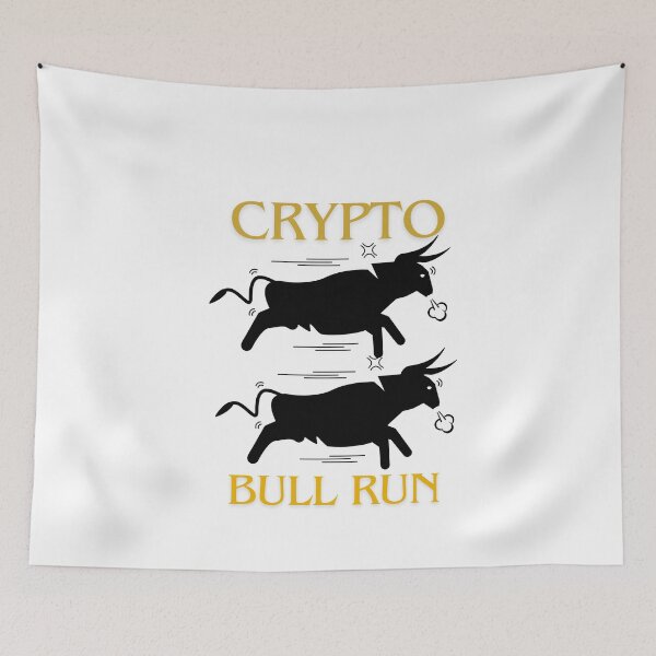 Item preview, Bullrun crypto bull bitcoin designed and sold by GalaxyGraffiti.