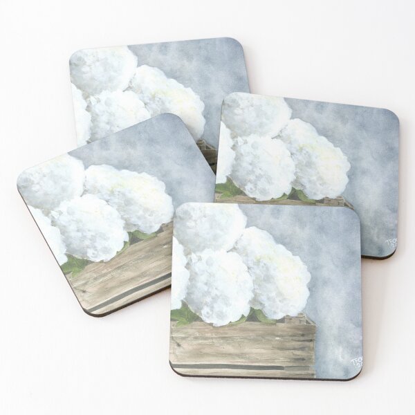 Item preview, White Hydrangeas in a Crate designed and sold by Taphath Foose Artist.