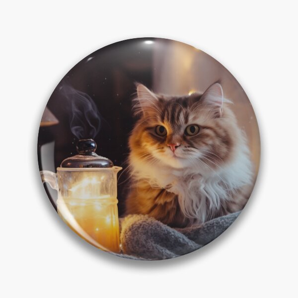 Item preview, Cozy Winter Cozy Cat Grandma Enjoying Tea Earl Grey designed and sold by OliveAndSnow.