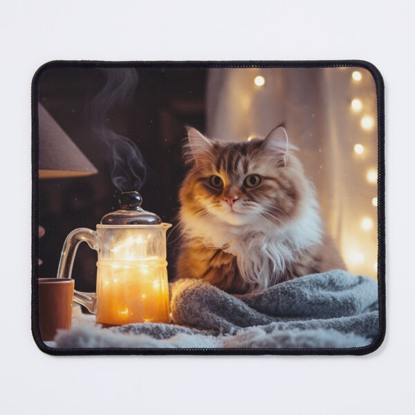 Item preview, Cozy Winter Cozy Cat Grandma Enjoying Tea Earl Grey designed and sold by OliveAndSnow.