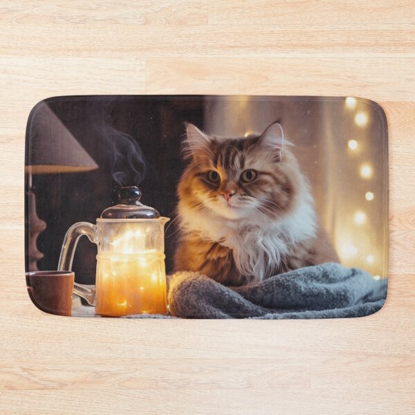 Item preview, Cozy Winter Cozy Cat Grandma Enjoying Tea Earl Grey designed and sold by OliveAndSnow.