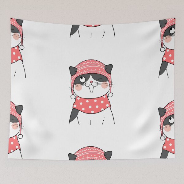Item preview, hello winter cat designed and sold by ipoppppp.
