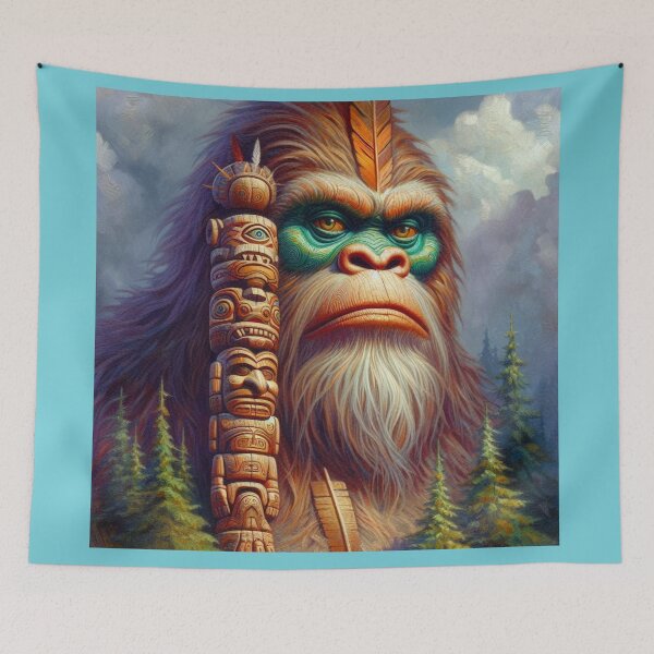 Item preview, Bigfoot Native American Totem designed and sold by CrankyOldDude.