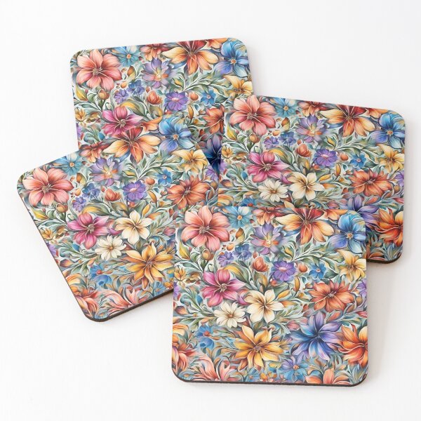 Item preview, Colorful Flower Pattern designed and sold by DigiDreamyArt.