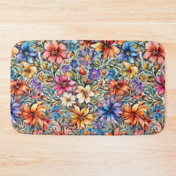 Item preview, Colorful Flower Pattern designed and sold by DigiDreamyArt.