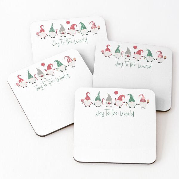Item preview, Red and Green Fun Gnomes Joy to the World designed and sold by TayyarProduct.