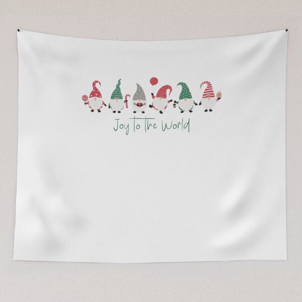 Item preview, Red and Green Fun Gnomes Joy to the World designed and sold by TayyarProduct.