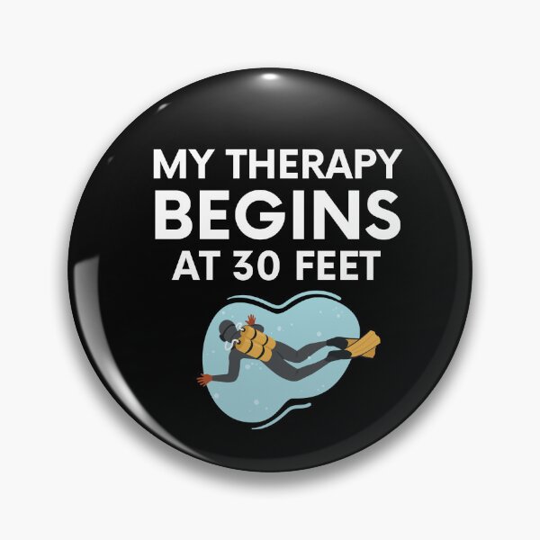 Item preview, "my therapy begins at 30 feet" funny text for diving lover designed and sold by in-leggings.